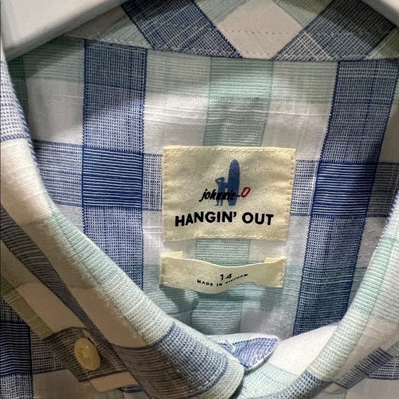 Johnnie-O Hangin’ Out button down size 14 long sleeve - Picture 4 of 5